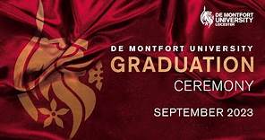 DMU September Graduations 2023: Wednesday 13 September 10am
