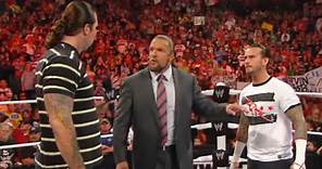 Triple H sets a match between CM Punk and Kevin Nash: Raw, August 29, 2011