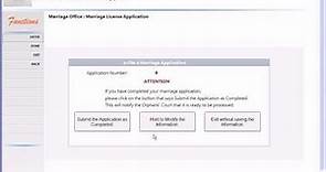 Register of Wills: Marriage License Application