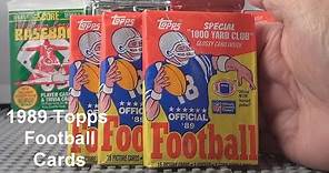 1989 Topps Football Card Wax Packs Opening 3 Packs Barry Sanders, Troy Aikman Rookies?