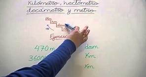 El kilómetro, el hectómetro y el decámetro