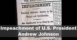 24th February 1868: US President Andrew Johnson impeached