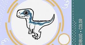 Cómo dibujar un Dinosaurio n.5 "Baby Blue" de Jurassic World | "Beta"