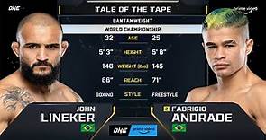 John Lineker vs. Fabricio Andrade | ONE Championship Full Fight