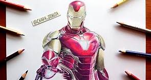 Como Dibujo a IRON MAN "AVENGERS ENDGAME"/ Drawing IRON MAN Mark 85 Avengers Endgame suit