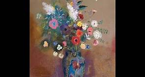 Odilon Redon (French, 1840 - 1916) - Still Life paintings with Flowers.