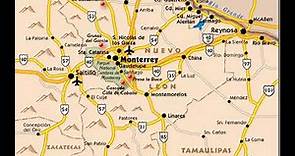 mapa de Monterrey Nuevo Leon Mexico