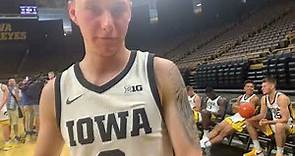 Iowa freshman guard Brock Harding explains his tattoos