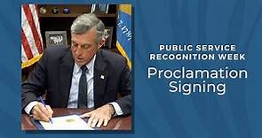 Public Service Recognition Week 2022 - Governor Carney Signs Proclamation