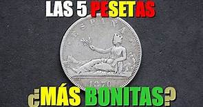 5 Pesetas de 1870 | España | Plata .900 #monedas #numismática #pesetas