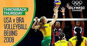 Brazil Women beat USA for their first Volleyball Gold | Beijing 2008 | Throwback Thursday