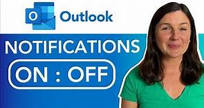 How to Turn Notifications On or Off in Microsoft Outlook On The Web