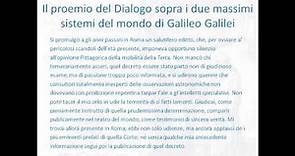 Il proemio del Dialogo sopra i due massimi sistemi del mondo di Galileo Galilei
