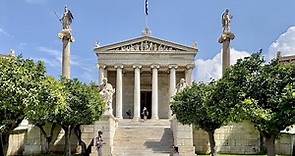 Walk in Greece | Academy of Athens | National Kapodistrian University | Vallianeio Megaron | 4K HDR