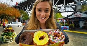Vancouver's #1 Food Guide : Granville Island! FAMOUS Lee's Donuts + MAPLE SYRUP SALMON!!