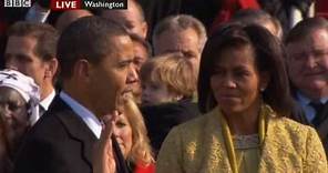 Barack Obama Oath of Office / Sworn In - President Obama: The Inauguration - BBC News