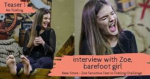 Interview with Zoe, barefoot girl (New Tickling girl challenge - Program 12)