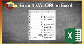 Error #¡VALOR! en Excel | Qué es y cómo solucionarlo