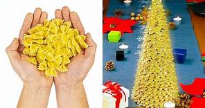 CHRISTMAS DECORATIONS Made From PASTA + Our Best DIY Christmas Crafts