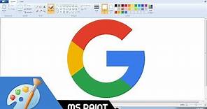 How to Draw Google logo in MS Paint from Scratch!