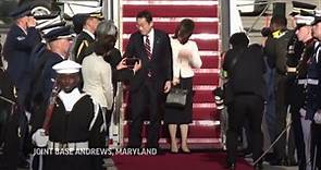 Japanese Prime Minister Fumio Kishida lands in US to begin official visit