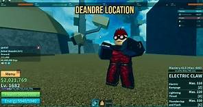 Blox Fruit Deandre Location