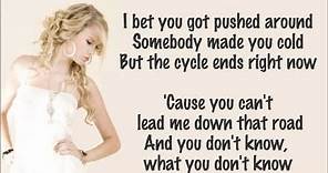 Taylor Swift - Mean Lyrics Video