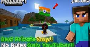 Best Private Smp For Minecraft Pocket Edition..🔥 | Only For YouTubers | Java+Mcpe | Best Server!!