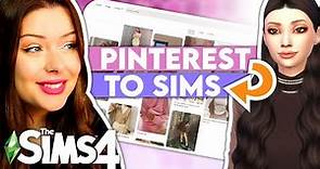 Using the FIRST Things I See on Pinterest to Create A Sim // Sims 4 CAS Challenge CC
