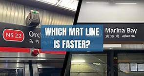 Orchard (NS22/TE14) to Marina Bay (NS27/CE2/TE20) | Which MRT line is Faster?