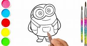 Minion drawing, painting, Coloring for kids and toddlers| Draw minions