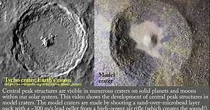 Central peak formation in model impact craters