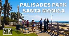 [4K] Palisades Park in Santa Monica, California USA - Walking Tour