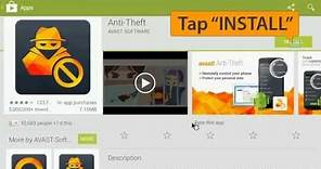 How to install avast! Anti theft on your Android phone