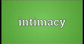 Intimacy Meaning