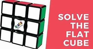 Flat Rubik's Cube 3 by 3 by 1 Solve Tutorial Easy!
