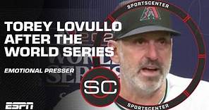 ‘I just want to eat ice cream’ - Torey Lovullo after the D-back’s World Series loss 🥺 | SportsCenter
