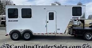 SOLD 💥2019 Harmar 2 Horse Trailer, FULL LQ, Small Compact, Dixie Star Trail Rider Express 🐎🐎🐎