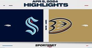 NHL Highlights | Kraken vs. Ducks - April 5, 2024