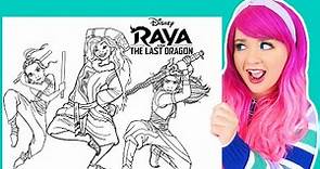 Coloring Raya and the Last Dragon Sisu & Raya Coloring Pages | Prismacolor Markers