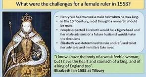 AQA GCSE History Revision - Elizabethan England (1568-1603)- How Elizabeth I controlled her people