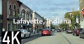 Driving in Lafayette, Indiana & Purdue University Area - 4K Street Tour Includes Downtown Lafayette