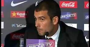 Así fue la presentación de Guardiola como entrenador del Barcelona