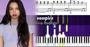 Olivia Rodrigo - vampire - Accurate Piano Tutorial with Sheet Music