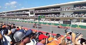F1 Austin Grand Prix race start! (2013 V8 sound)
