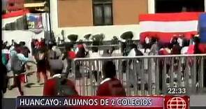 América Noticias - 300514 - Huancayo: alumnos de 2 colegios se enfrentaron