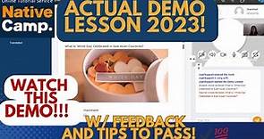 Native Camp Actual Demo Lesson + Useful Tips to Pass! ✔️👌💯