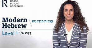 Rosen School of Hebrew - Modern Hebrew, Level 1.