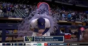 Brewers third baseman Brian Anderson after 7-3 win over Twins