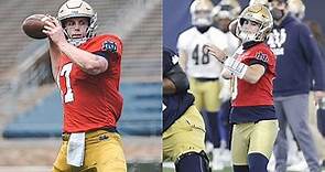 Watch Notre Dame Spring Football Practice: Jack Coan vs. Drew Pyne Quarterback Battle Continues